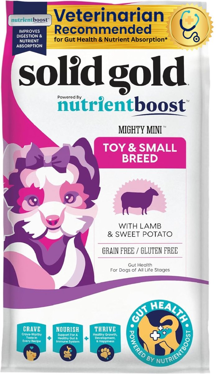 SOLID GOLD Nutrientboost Mighty Mini Small & Toy Breed Grain-Free Lamb ...