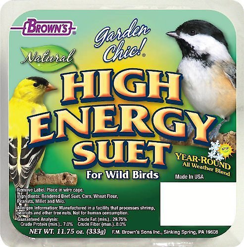 Brown's Garden Chic! High Energy Suet Wild Bird Food, 11.75-oz tray slide 1 of 2