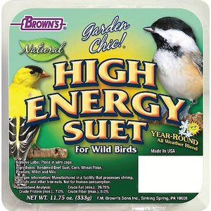 Brown's Garden Chic! High Energy Suet Wild Bird Food, 11.75-oz tray