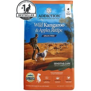 Addiction Grain-Free Limited Ingredient Diet Skin & Coat Health Wild Kangaroo & Apples Dry Dog Food, 20-lb bag