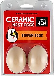 Happy Hen Treats Ceramic Nest Eggs, Brown slide 1 of 2
