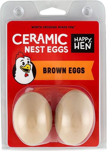 Happy Hen Treats Ceramic Nest Eggs, Brown slide 1 of 2