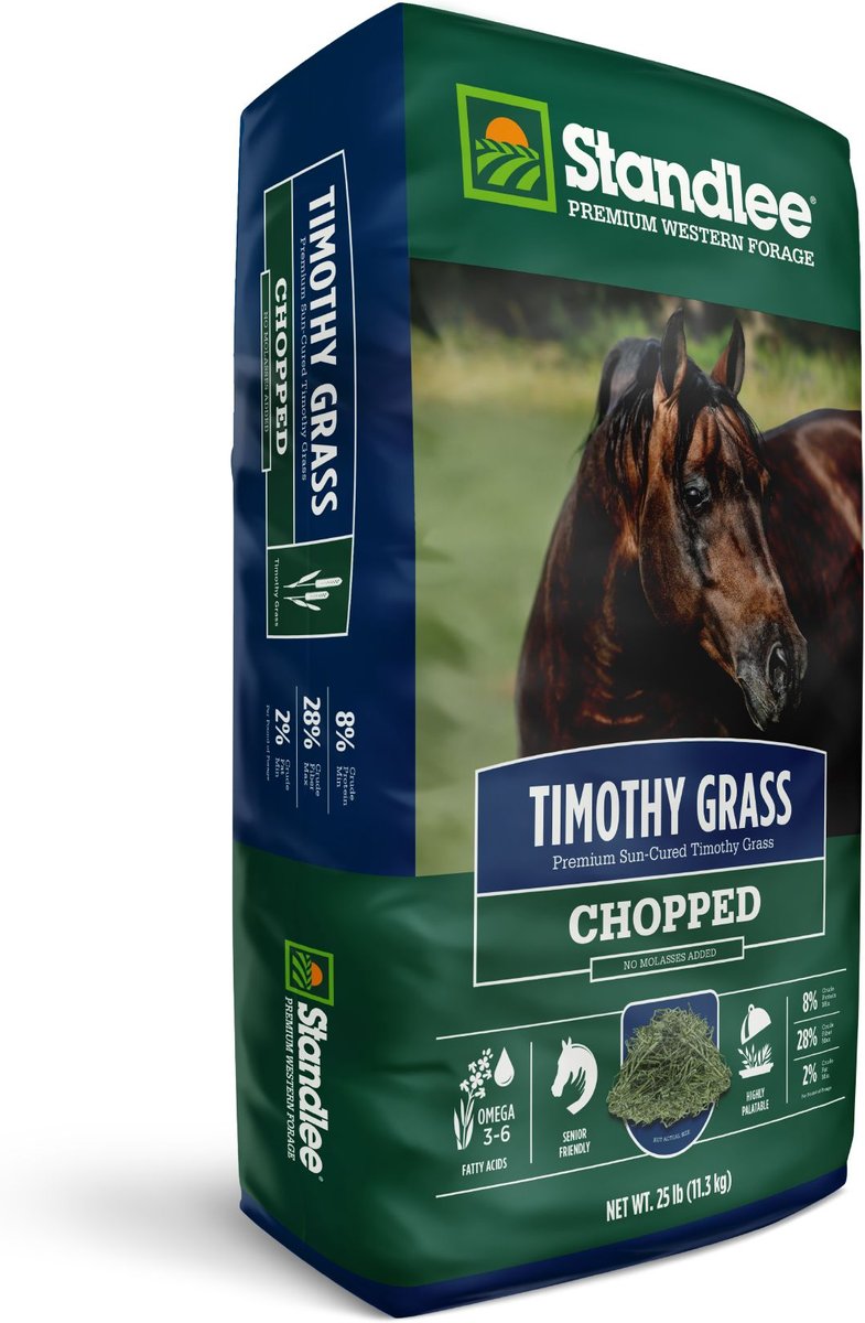 STANDLEE Premium Timothy Grass Chopped Forage Horse Feed, 25-lb bag ...