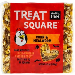 Happy Hen Treats Mealworm & Corn Chicken Treat Square, 6.5-oz bar
