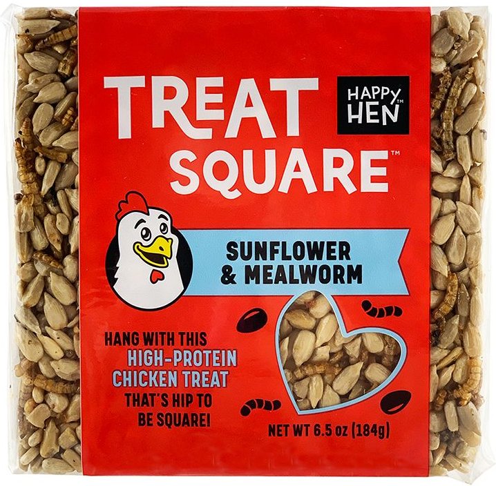 Happy Hen Treats Mealworm & Sunflower Chicken Treat Square