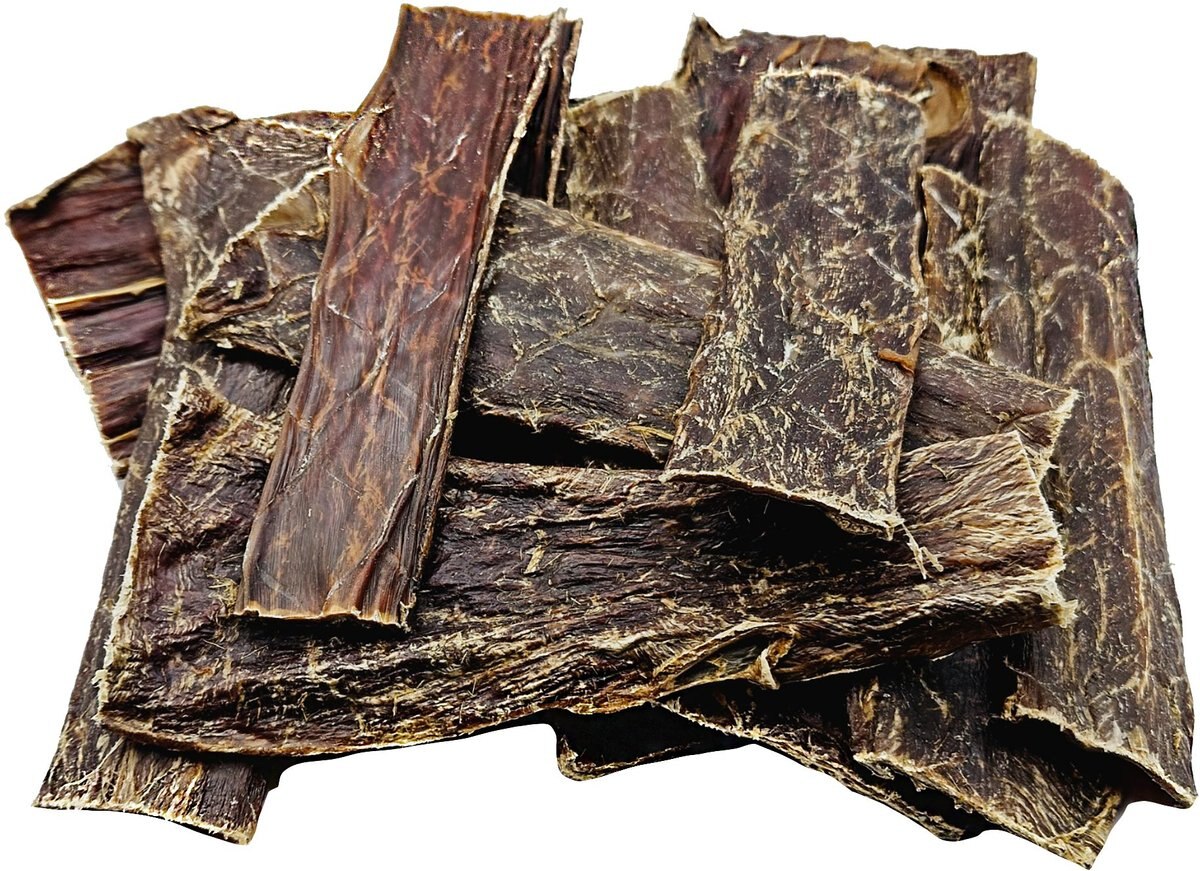 THE TREAT SHACK 6in Beef Esophagus Gullet Flats Dog Treat, 15 count