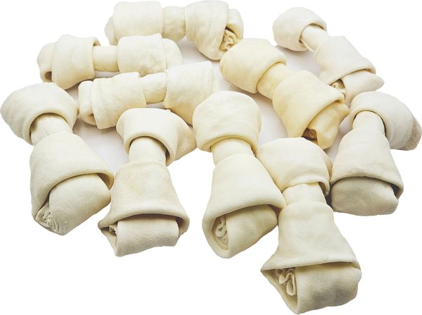 HDP Premium Rawhide Knotted Bones Dog Treats, 20 count