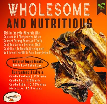 Show full view: The Treat Shack 8-9-in Smoked Meaty Beef Shin Bones Dog Treat, 1 count slide 5 of 10