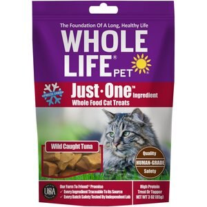 Whole Life Pet Just One Tuna Cat Treat, 3-oz bag
