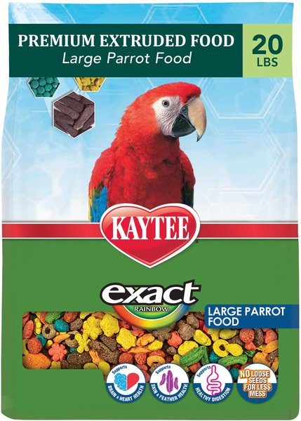 Kaytee Exact Rainbow Large Parrot Bird Food, 20-lb bag slide 1 of 11