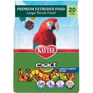 Kaytee Exact Rainbow Large Parrot Bird Food, 20-lb bag