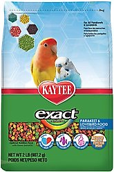 Kaytee Exact Rainbow Parakeet & Lovebird Food, 2-lb bag
