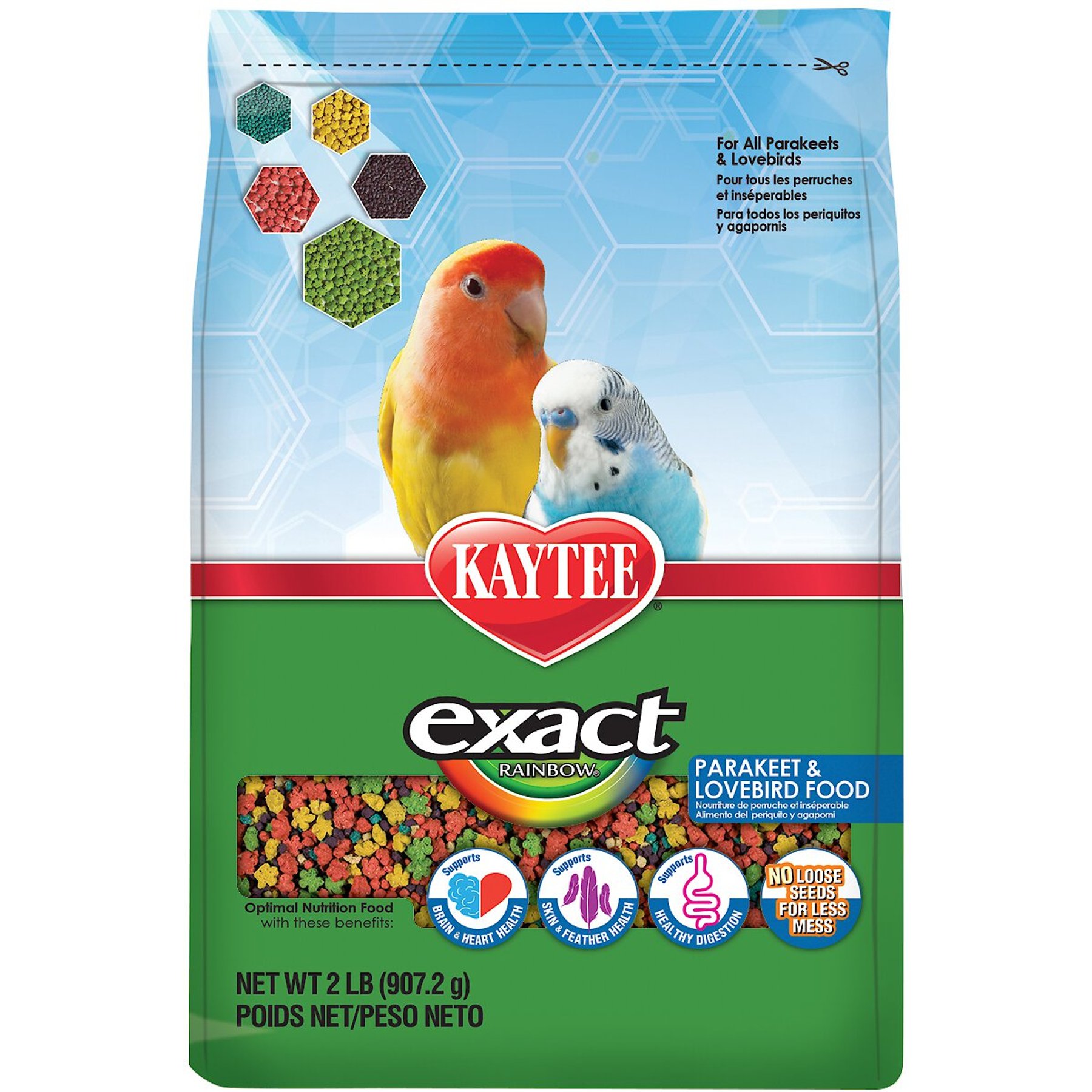 Kaytee Exact Rainbow Fruity Parakeet & Lovebird Bird Food