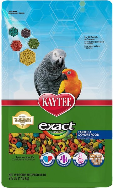 Kaytee Exact Rainbow Parrot & Conure Bird Food, 2.5-lb bag slide 1 of 7