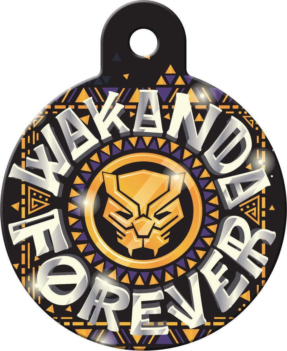 Quick-Tag Marvel Black Panther Wakanda Forever Circle Dog ID Tag