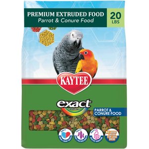 Kaytee Exact Rainbow Parrot & Conure Bird Food, 20-lb bag