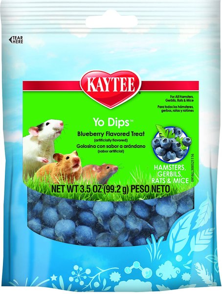 Kaytee Fiesta Blueberry Flavored Yogurt Dipped Hamster, Gerbil, Rat & Mouse Treats, 3.5-oz bag slide 1 of 3