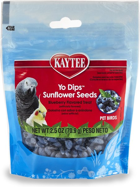 Kaytee Fiesta Blueberry Flavored Yogurt Dipped Sunflower Seeds Bird Treats, 2.5-oz bag slide 1 of 4