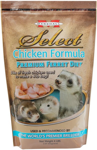 Marshall Select Chicken Formula Ferret Food, 4-lb bag slide 1 of 6