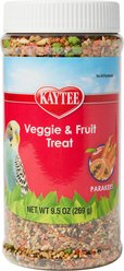 Kaytee Fiesta Fruit & Veggie Parakeet Bird Treats, 9.5-oz jar