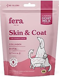 Fera Pet Organics Skin + Coat Goat Milk Topper for Dogs & Cats, 60 count