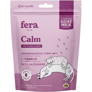 Fera Pet Organics Calm Goat Milk Topper for Dogs & Cats, 60 count