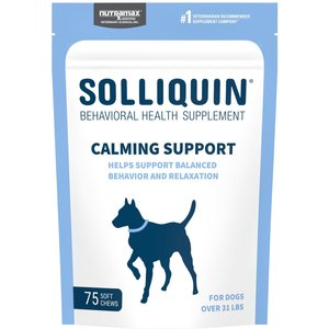 Nutramax Solliquin Soft Chew Calming Supplement for Large Dogs, 75 count
