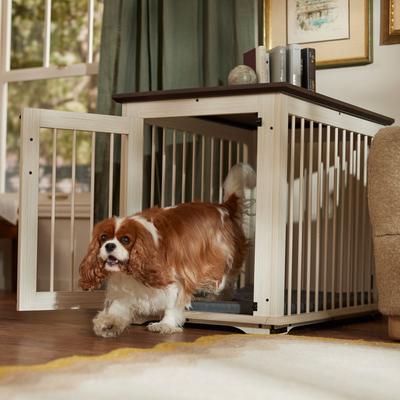 Discontinued FRISCO Broadway Dog Crate End Table, Antique