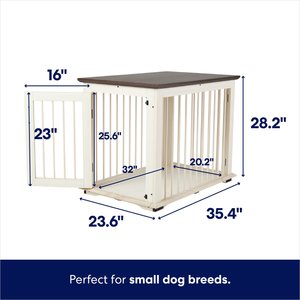 Frisco Broadway Dog Crate End Table, Antique White