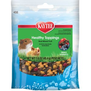 Kaytee Fiesta Healthy Toppings Mixed Fruit Small Animal Treats, 1.6-oz bag