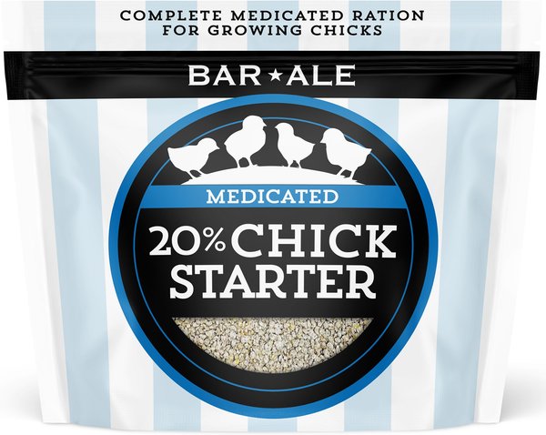 Bar Ale 20 Protein Medicated Chick Starter Crumble Chicken Feed 10 Lb