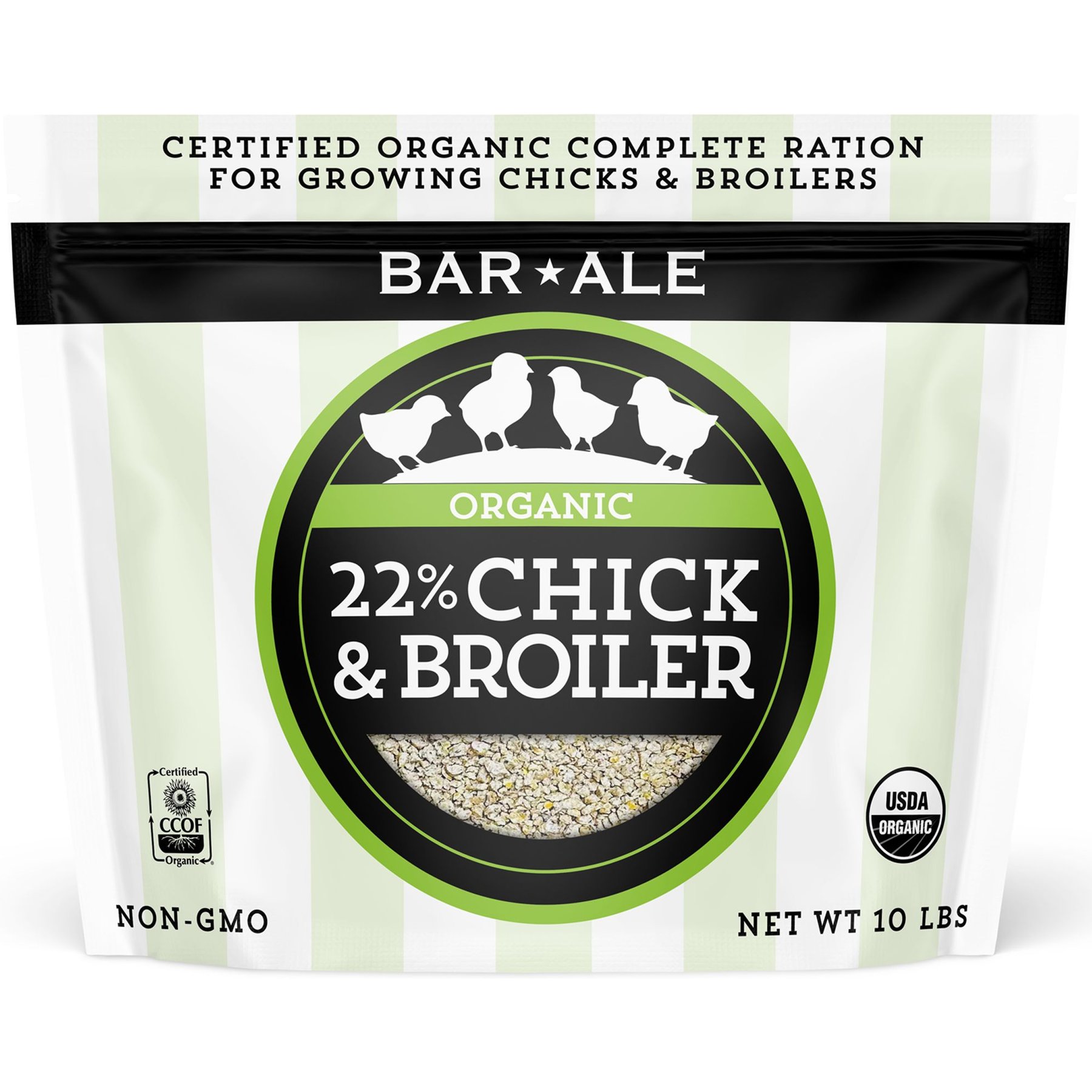 Bar ALE Organic 22% Protein Chick & Broiler Feed, 10-lb bag