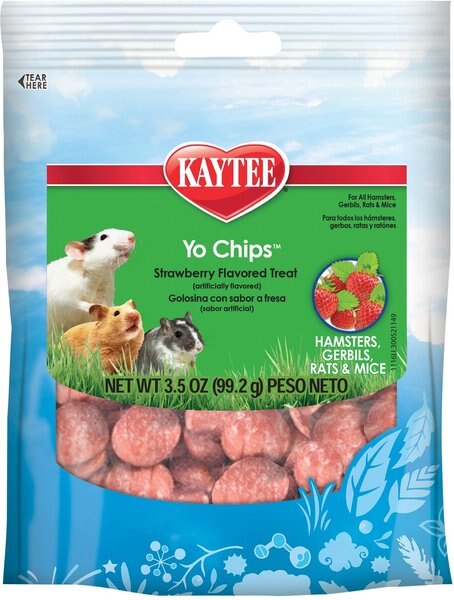 Kaytee Fiesta Strawberry Flavored Yogurt Chips Small Animal Treats, 3.5-oz bag slide 1 of 3