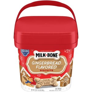 Milk-Bone Gingerbread Flavored Dog Biscuits, 24-oz pail