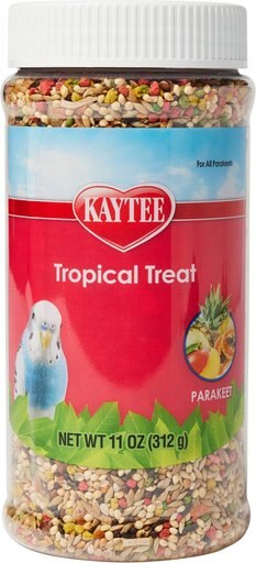 Kaytee Fiesta Tropical Fruit Parakeet Bird Treats, 11-oz jar