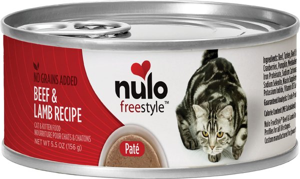 Nulo Freestyle Beef Lamb Recipe Grain Free Canned Cat Kitten Food