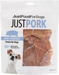 JustFoodForDogs Single Ingredient Pork Dog Treats, 5-oz bag slide 1 of 5