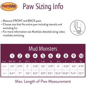 Muttluks Mud Monsters All Terrain Rugged Summer Dog Boots, 2 count, Orange, 6