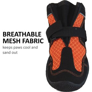 Muttluks Mud Monsters All Terrain Rugged Summer Dog Boots, 2 count, Orange, 6