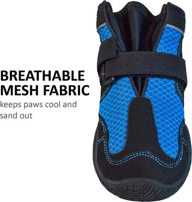 Show full view: Muttluks Mud Monsters All Terrain Rugged Summer Dog Boots, 2 count, Blue, 4 slide 5 of 8