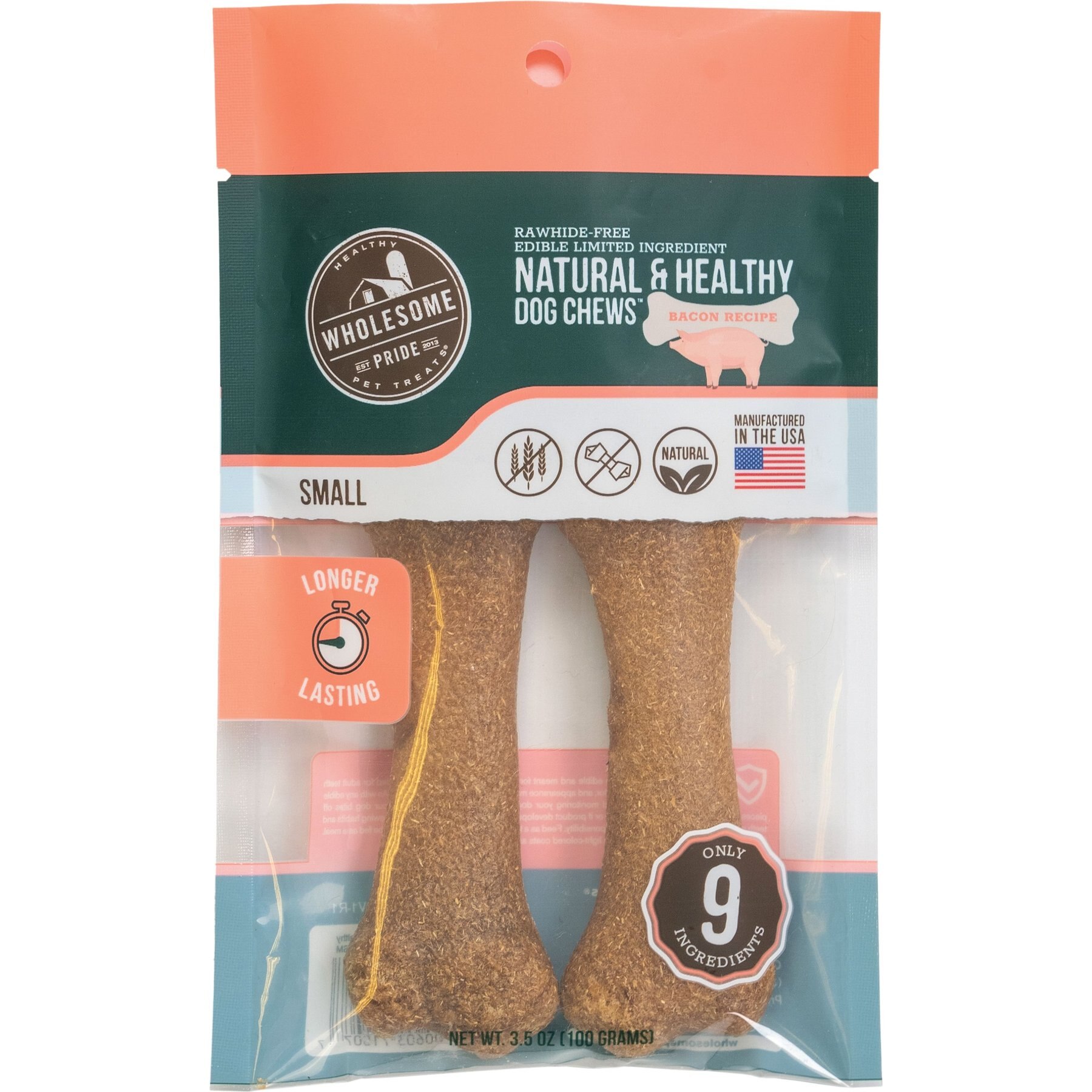 Wholesome Pride Pet Treats 9-in-1 Multi-Chews Chicken Flavor Supplement for Dogs, 6.3-oz bag