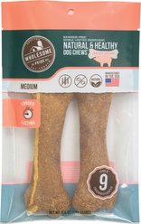 Wholesome Pride Pet Treats Natural & Healthy Bacon Flavor Medium Dog Chews, 2 count