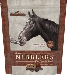 Omega Fields Omega Nibblers Low Sugar & Starch Molasses Horse Supplement, 3.5-lb bag