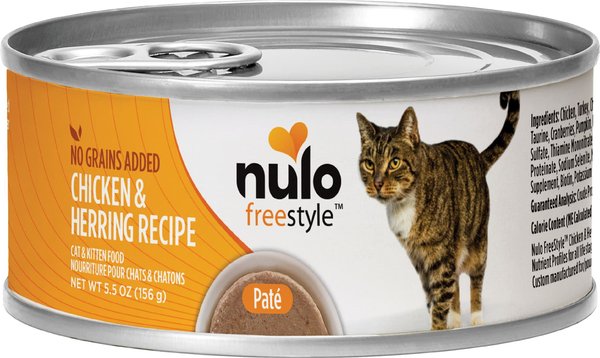 NULO Freestyle Chicken Herring Recipe Grain Free Canned Cat