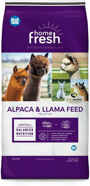 BLUE SEAL Home Fresh Fiber Pellet Llama Alpaca Feed 50 lb bag