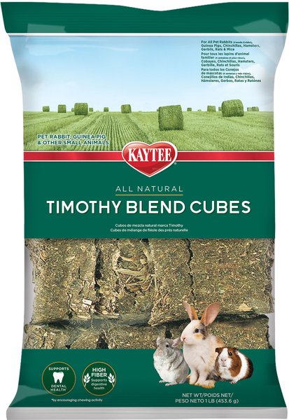 Kaytee Natural Timothy Blend Cubes Small Animal Treats, 1-lb bag slide 1 of 9
