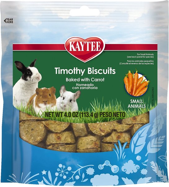 Kaytee Baked Carrot Timothy Biscuit Small Animal Treats, 4-oz bag slide 1 of 5