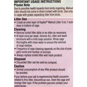 Kaytee Walnut Natural Bird Litter, 7-lb bag