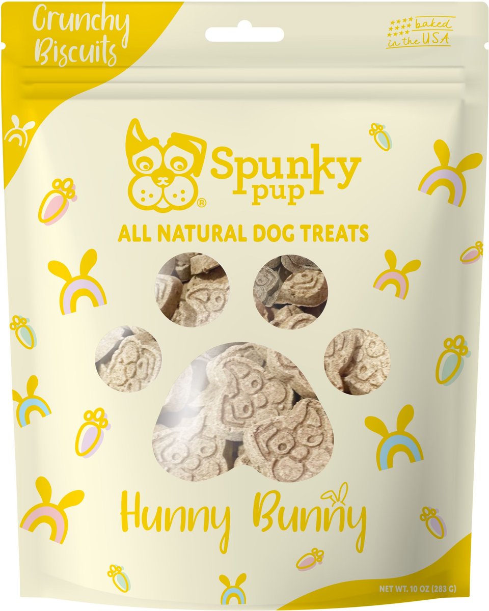 SPUNKY PUP Easter Biscuits Hunny Bunny Dog Treat, 10oz bag