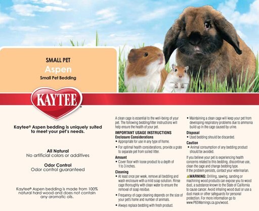 Kaytee Aspen Small Animal Bedding, 226.5-L